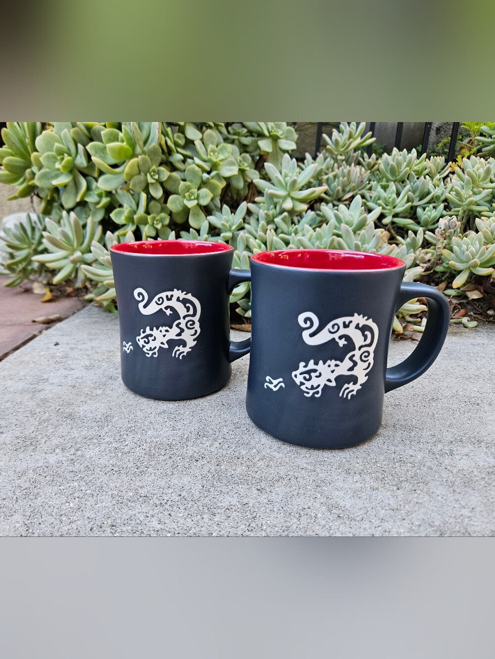 HTF RARE BRAND NEW STARBUCKS RED DRAGON MUGS LIMITED EDITION SET OF 2